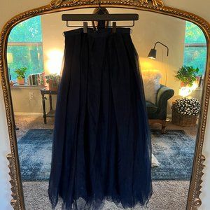 ⚓ J.Crew Women's Tulle Midi Skirt, Size 0, Like-new ⚓